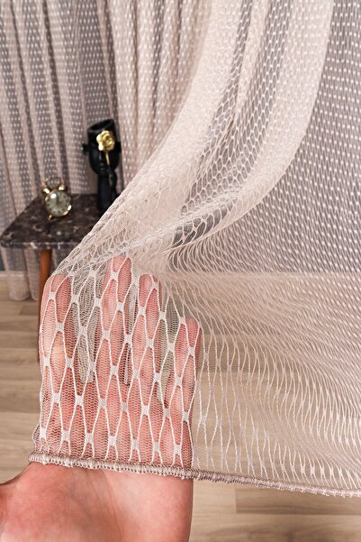 elision home Lace Knitted Tulle Curtain High Gramage, 500x250, Sparse Pleat, 1/2