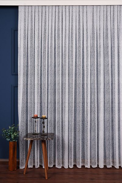 elision home Broken Glass Pattern Knitted Tulle Curtain 300 250 cm 1 2 Sparse Pleat Elısıon00601