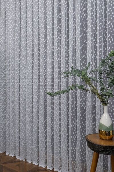 elision home Damla Desen Tül Perde, 350x250, Seyrek Pile, 1/2