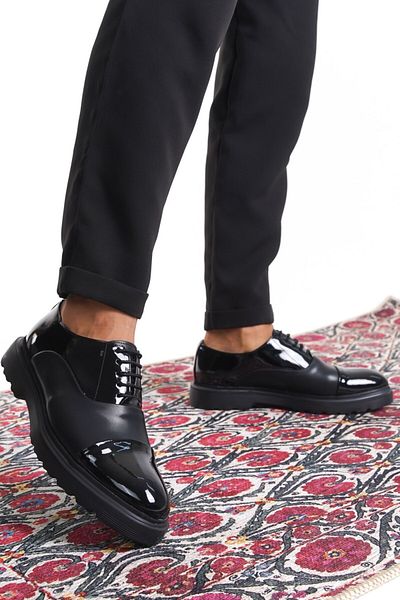 maximoda Men's Patent Leather Evening Dress - High Base, Light and Comfortable