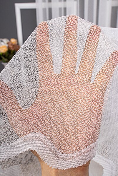 elision home Modern Snowy Knitted Plain Tulle Curtain, 150x250, Sparse Pleat, 1/2