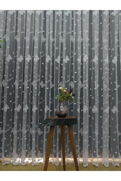 elision home Butterfly Patterned Children's Room Curtain, 400x250, Normal Pleat, 1/2.5