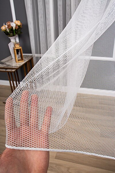 elision home Елітна в'язана пряма тюлева штора, 500x260, рідкі складки, 1/2