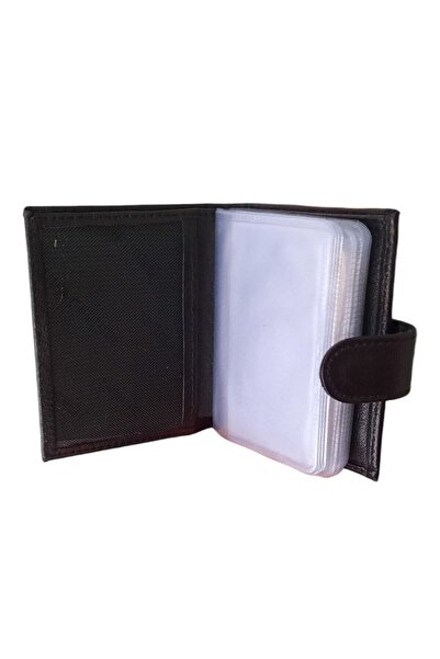 MKM Luxury Leather Card Holder Wallet - Vertical Snap Model