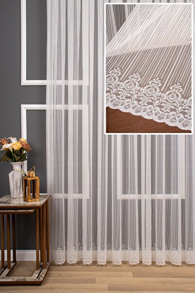 elision home Смугаста спідниця з дамаської тюлі, 100x250, щільна складка, 1/3