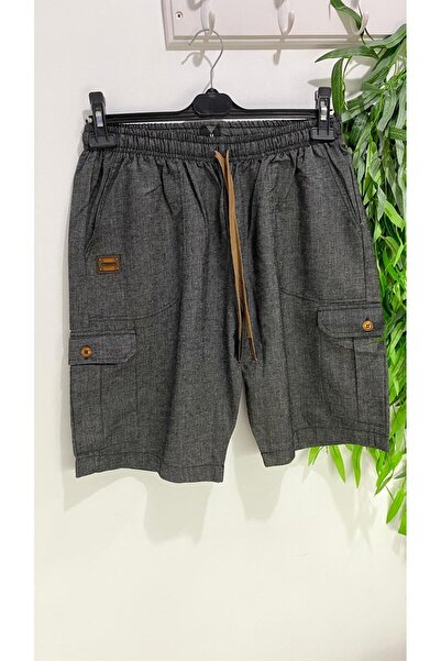 KLY PİJAMA Poplin KLY 128 Single Shorts - Side Pocket