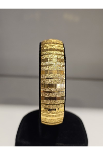 imitasyon dünyası 22Ayar Altın Kaplama Yan Kesme Model Bilezik 1.5 Cm Eninde