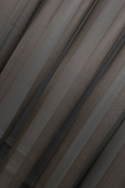 elision home Brown Grek Tulle Curtain 350x250cm Sparse Pleat 1/2