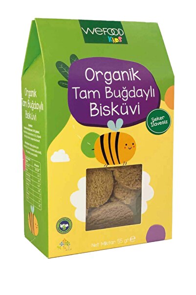 Wefood ( 1 ADET ) Wefood Kids Organik Tam Buğdaylı Bisküvi 55 gr