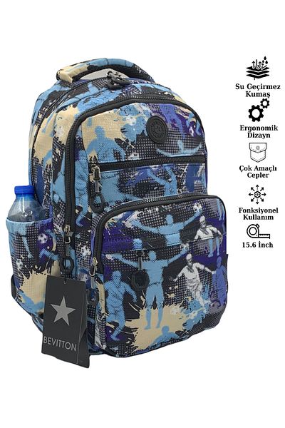 Bevitton Unisex School Backpack - Special Water Repellent Fabric A3113