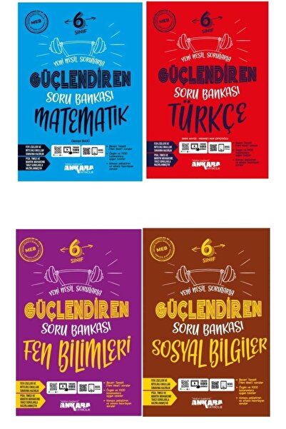 Ankara Yayınları Ankara 6.sınıf Matematik Türkçe Fen Sosyal Güçlendiren Soru ...