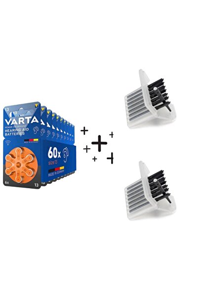 Varta 60 Adet Varta 13 Numara İşitme Cihaz Pili ve 2 adet 8’li Çubuk Filtre