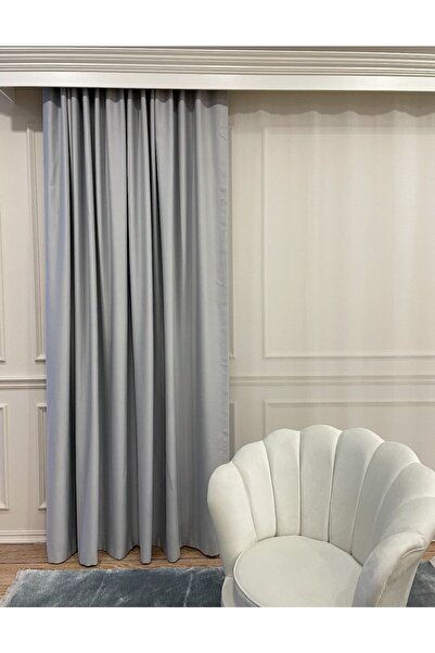 Brillant ستارة خلفية سوداء اللون خالية من الطيات (زراعة مسطحة) - رمادي فاتح