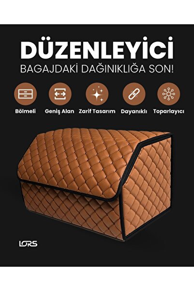 50 Cm Araç Bagaj Çantası Taba Renk Bagaj Düzenleyici Organizer