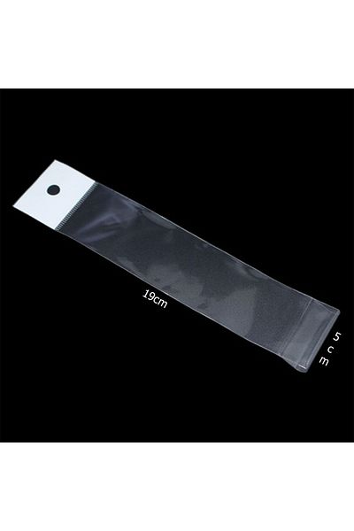 LEDONLİNE 100 Pieces 5x19cm Hanging Banded Gelatin Bag Bag Narrow Long Bag