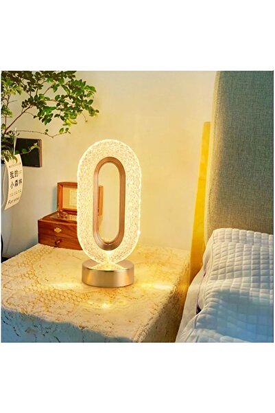 teknonisa Oval yeni Model Usb Şarjlı Dokunmatik 3 Farklı Işık Modlu Masa Üstü...