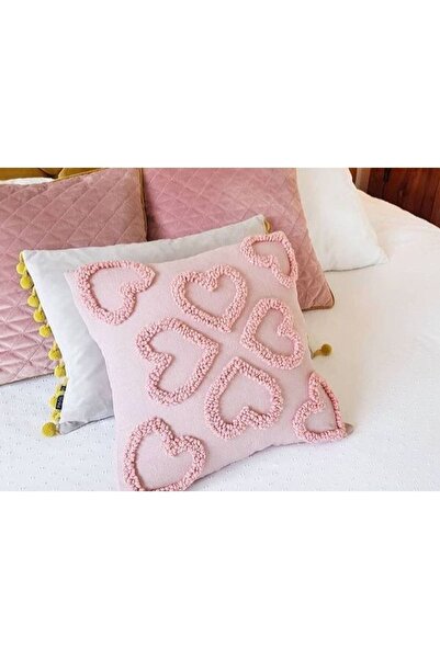 afralya home Punch Nakışlı Kırlent Kılıfı Özel Dekoratif Yastık Kılıfı El Yap...