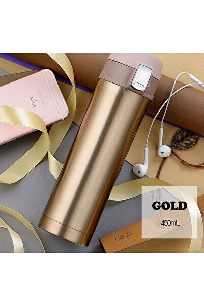 Gülay AVM ترمس من الفولاذ المقاوم للصدأ بقفل عالي الجودة 304 سعة 450 مل بطبقة...