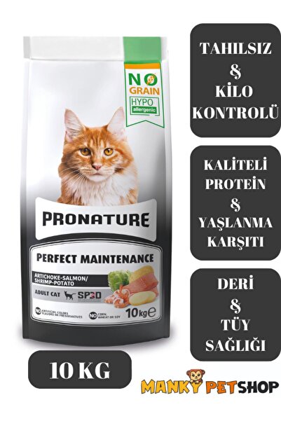 Pronature Tahılsız Yetişkin Kuru Kedi Maması Karidesli Somonlu & Patatesli ve...
