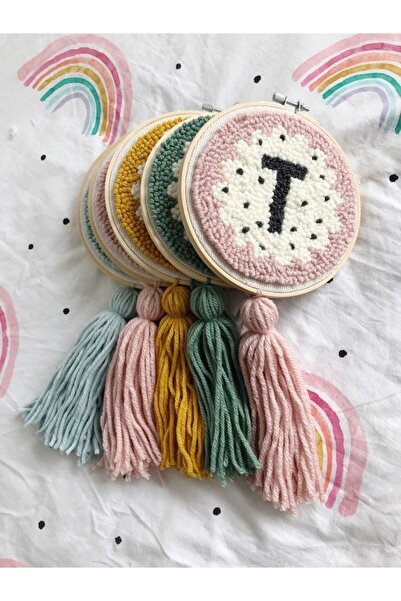 afralya home Bebek/çocuk Odası Isimli Kapı Süsü/punch Nakış Duvar Panosu/bebe...