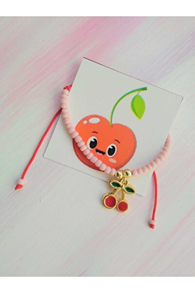 Nas Aksesuar سوار الكرز مع بطاقة عيد الميلاد للأطفال - مرحلة ما قبل المدرسة