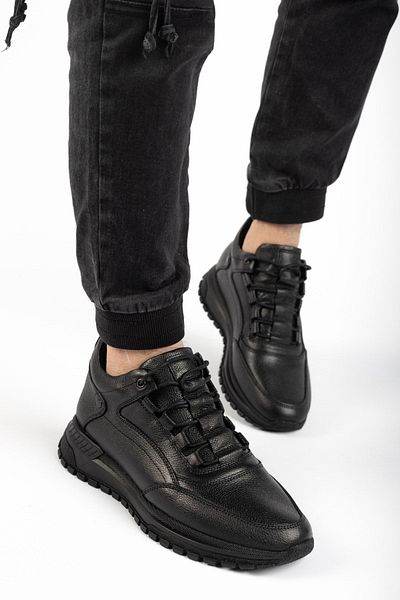 Deripabuc Genuine Leather Black Men's Leather Boots Mrd16- 102500