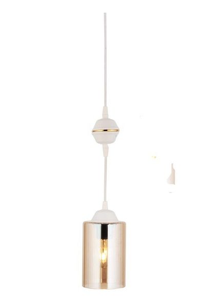 SONSUZ AYDINLATMA&AVİZE Single Pendant Lamp White Pipe Glass Modern Luxury Downward Facing Chandelier
