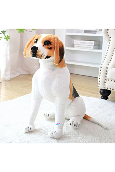 hediyecik Gerçek Görünümlü Ayakta Peluş Beagle Köpek 35 Cm