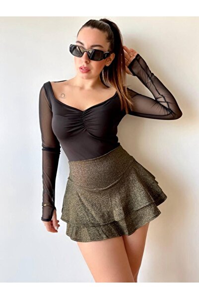 rengamoda Кольорові жіночі міні-шорти-спідниці - тканина «дайвер»