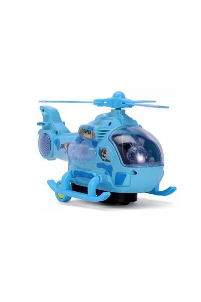 Sole 3D Işıklı, Sirenli Çarp Dön Sensörlü Helikopter - Eğlenceli Oyuncaklar!