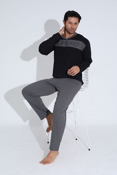 Ayans Pijama Thick Thread Long Sleeve Pajamas Set - Two Thread