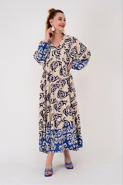 Rabiossa Patterned Women's Long Dress