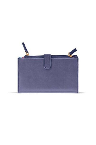 Case Look Kadın Deri Lacivert Cep Telefon Bölmeli Cüzdan Sasha 03