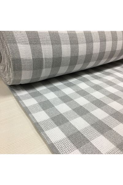 Renk Tekstil Γκρι καρό υφαντό Piqued Coverlet (235 Πλάτος) Φυσικό Ύφασμα