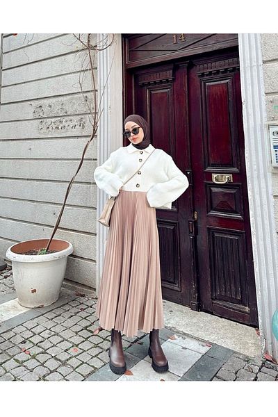 Zübeyde Sayın Πλισέ Henza Hijab Φούστα