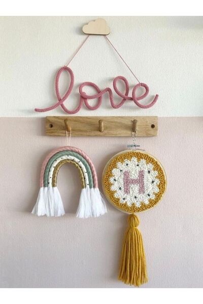 afralya home Bebek/çocuk Odası Isimli Kapı Süsü/punch Nakış Duvar Panosu/bebe...