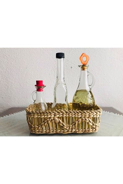 AFRALYAHOME Γλάστρα 28 εκ. Κάκτος Γλάστρα Ψάθινο πιάτο και Organizer - Καλάθι διακόσμησης σπιτιού