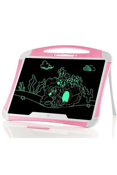 Sole 20 Inch, Kalemli LCD Dijital Çizim-Eğitim Yazı Tableti, Dijital Çizim Pedi-20 inç, Pembe