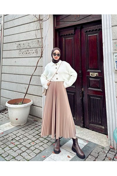 Zübeyde Sayın Πλισέ Henza Hijab Φούστα
