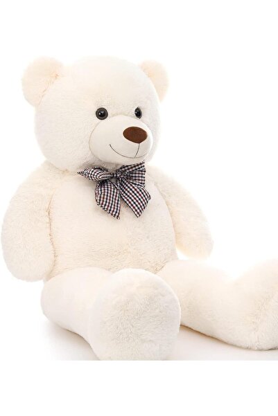 Sole New Year's Special: 90 cm Plush Teddy Bear with Printed Heart and Christmas Hat in Hand - New Year's Themed
