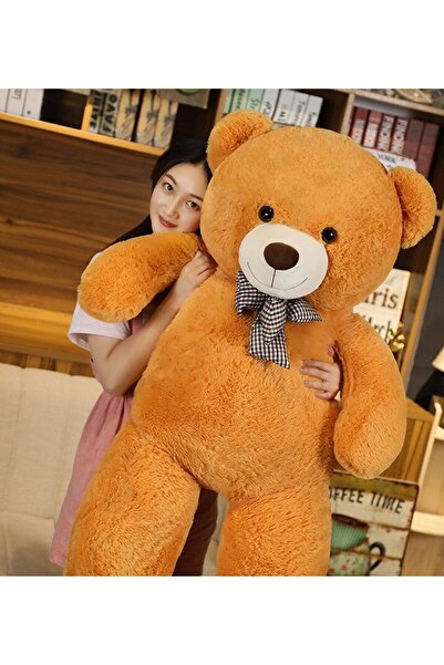 Solemia Oyuncak 80 Cm Papyonlu Peluş Ayıcık- Ithal Kumaş - Premium Koleksiyon Hediyelik Ayı (% 100 YERLİ)