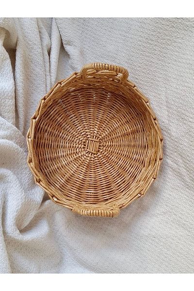 AFRALYAHOME 28X8 cm Ратанов бамбуков органайзер Многофункционална кошница