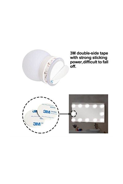 Jetcom Makyaj Aynası Ledi Hollywood Tarzı Ayna Led Işık Usb'li 10'lu