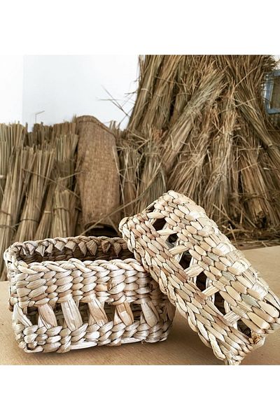 AFRALYAHOME Bamboo Wicker Bread Pot Presentation Kitchen Organizer Sauce Bowl Oil Pot Washable Multi-Purpose Basket