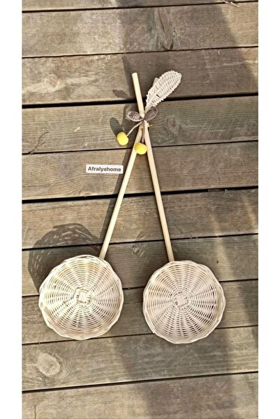 afralya home Bebek/Çocuk Odası Rattan Bambu Hasır Duvar Dekoru Kiraz Model Bohem Rattan Duvar Süsü 52 CM