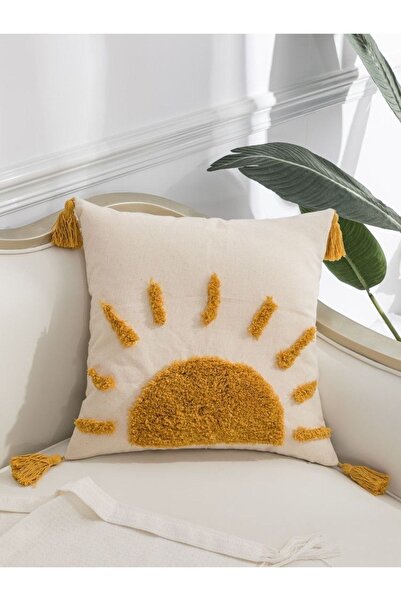 afralya home Punch Nakışlı Kırlent Kılıfı Özel Dekoratif Yastık Kılıfı El Yap...
