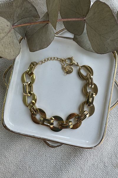 fuya design Steel Bracelet with Snap Chain