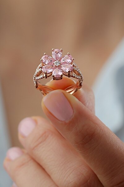 Silvano Jewelry 925 Ayar Gümüş Lotus Çiçeği Yüzük