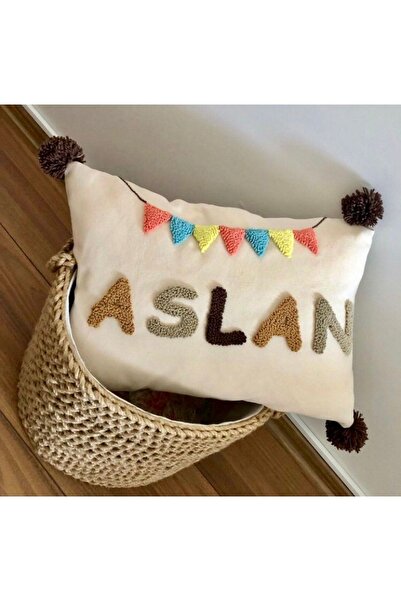 afralya home Bebek Çocuk Odası Isimli Dekoratif Yastık Kılıfı /takı Yastığı K...