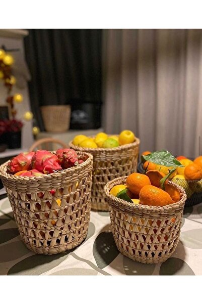 afralya home Hasır Saksılık Örme Ev Dekorasyonu-hasır Sepet Saksı